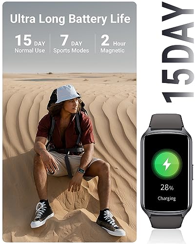 Amzhero Health Fitness Tracker with 24/7 Heart Rate, Blood Oxygen, Blood Pressure, Sleep Tracker, 5ATM Waterproof Activity...
