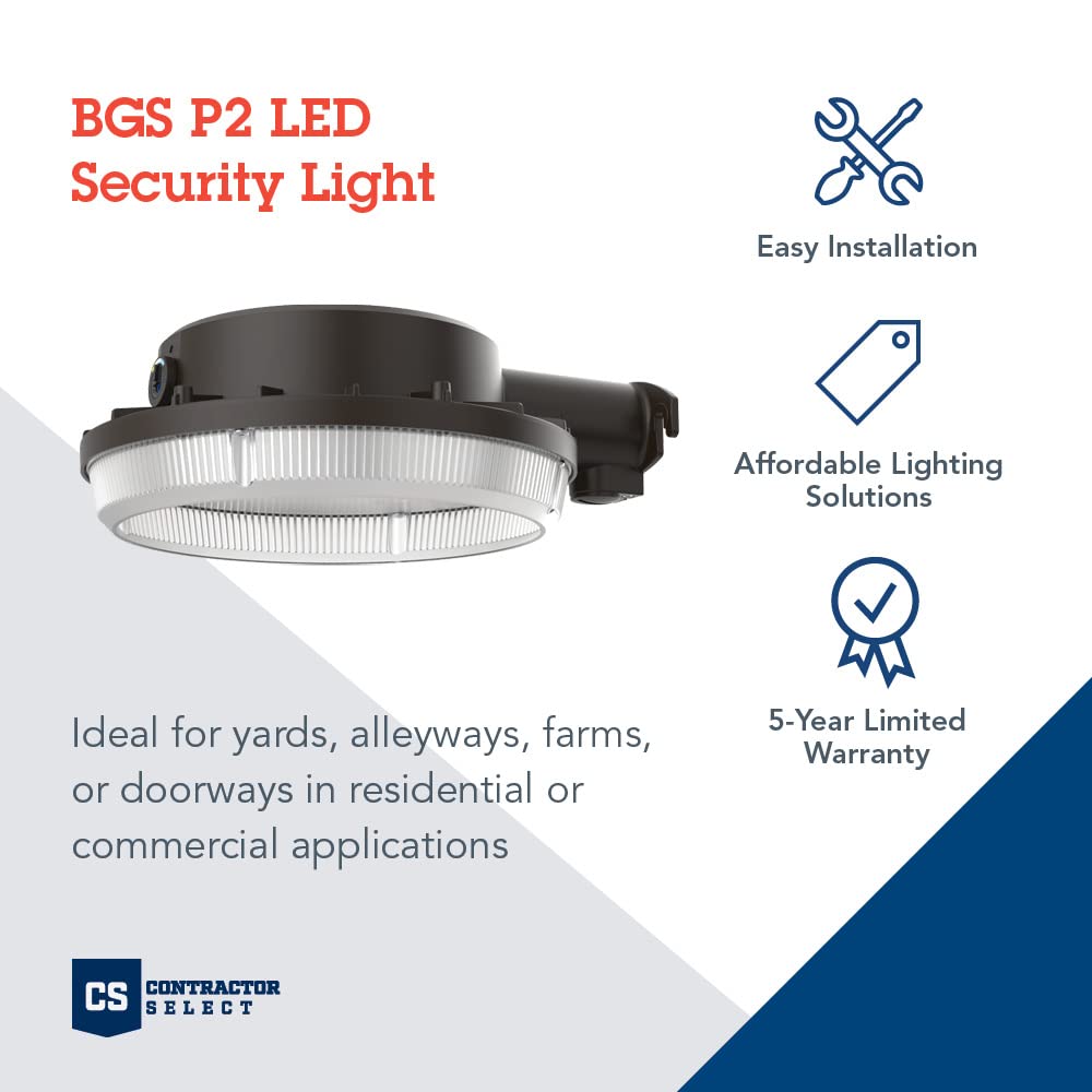Lithonia Lighting Bgs P2 Sww2 Mvolt Pe Ddb M2 Outdoor Led Sww Photocell Security Light  Dark Bronze  Switchable