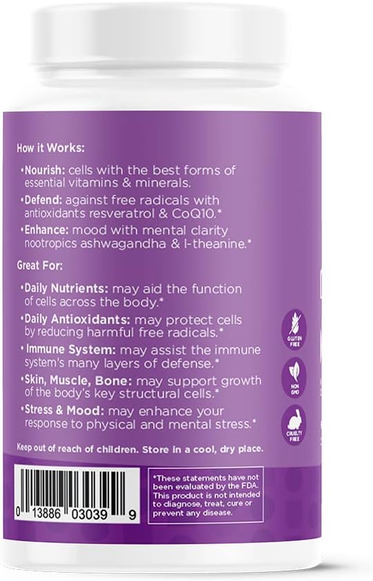 nbpure Multiguard+ Daily Multivitimin Dietary Supplement, 180 Capsules