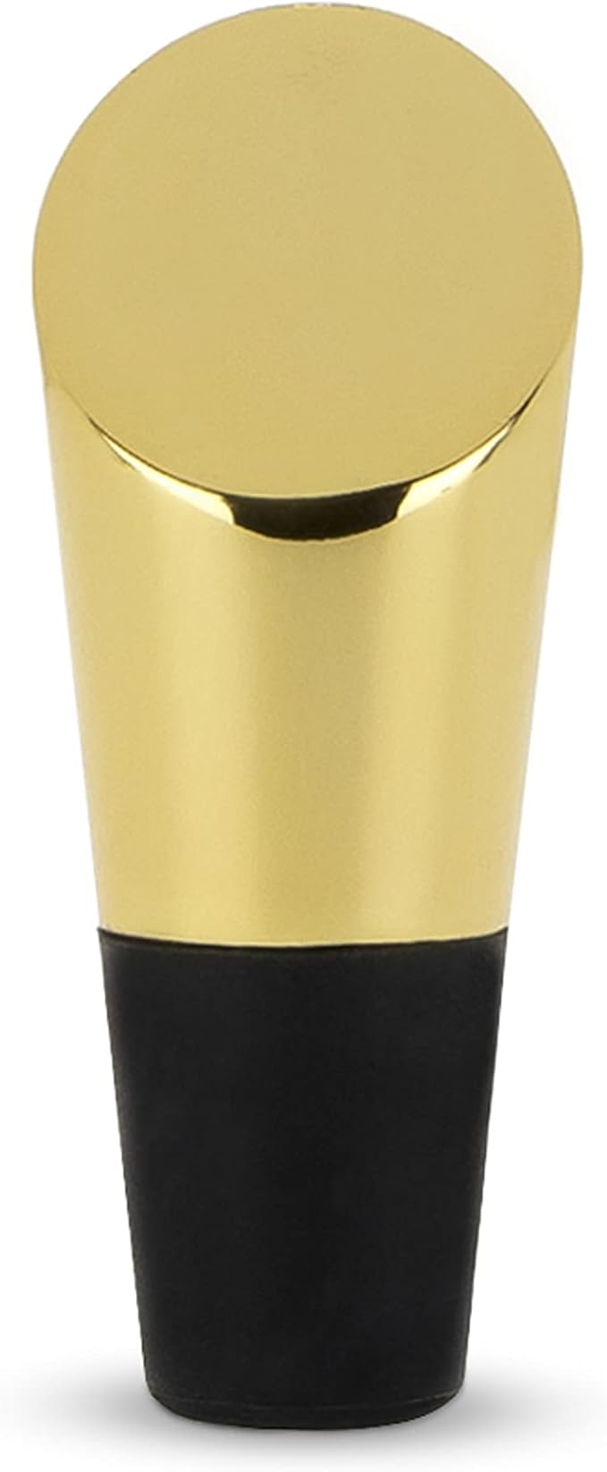 Viski Heavyweight Stainless Steel Wine Bottle Stopper, Gold Finish with Soft Touch Silicone Base Wine Stopper, Red and White Wines Preserver, Perfect for Parties, Home Bar Accessories, Set of 1