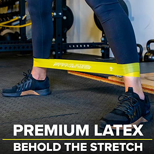 Serious Steel Fitness Mini Resistance Loop Bands | Rehab and Prehab Stretch Bands | 12" Exercise Workout Bands (Sets of 5 ...
