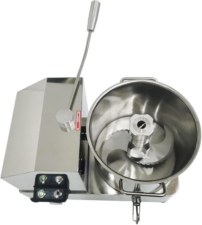 12L 2KW Multifunctional Food Processor Commercial Vegetable Chopper with 4 Removable Blades Food-Grade Stainless Steel Food Processor Chopper for Potato, Onion, Ginger, Cabbage