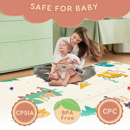 Fshibila Baby Playpen Mat, 74" × 50“ Baby Play Mat for Floor, Baby Playmat for Playpen, Thick Ultra Soft Playpen Mat for P...