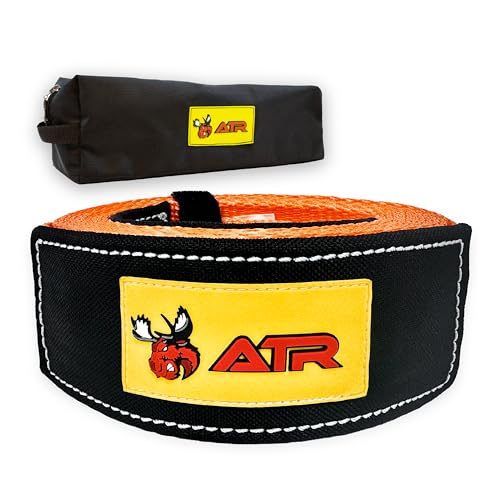 ATR Recovery Tow Strap 3.5" x 20ft – 36,000 lbs Break Strength, Heavy Duty Snatch Strap for Truck, SUV, UTV, Off-Road Pull...