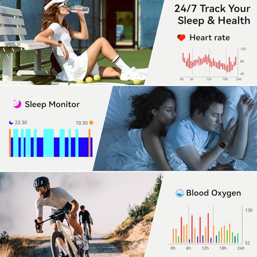 Smart Watch for Men Women Fitness Tracker: Waterproof Bluetooth Call Answer Make Smart Watches for Android iPhone Digital ...