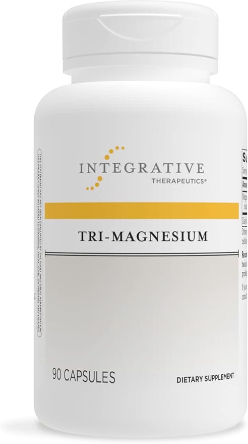 Integrative Therapeutics Bundle with Buffered Vitamin C 1,000 mg, 60 Capsules & Tri-Magnesium, 90 Capsules - Buffered Vitamin C for Antioxidant Support* - Tri-Magnesium for Heart & Bone Health*