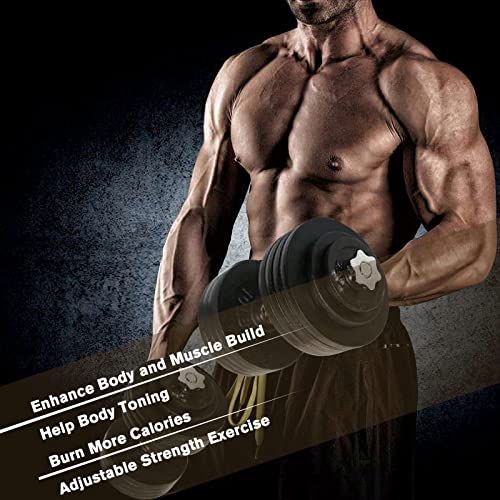 Cast Iron Adjustable Dumbbells 200lbs Black