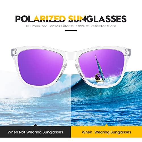 ELITERA Sunglasses Womens Polarized Sunglasses for Mens Womens Retro Mirror Lens for Driving Fishing UV400 Protection
