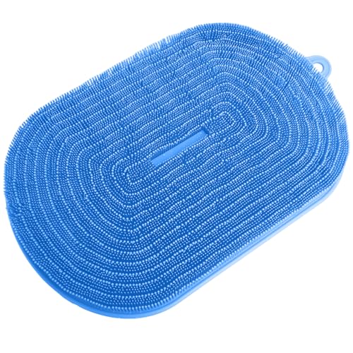 Silicone Shower Foot and Back Scrubber Mat - 21.3" Foot Massager ,Strong Suction Cups Non-Slip, Hands-Free Dead Skin Remov...