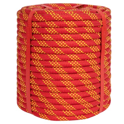 Lopevex 1/2 Inch Static Climbing Rope (150 Ft) - 9000lbs High Strength Arborist Bull Rope for Tree Pulling, Rigging & Rapp...