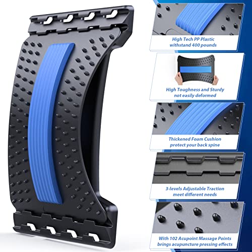MINOLL Back Stretcher for Lower Back Pain Relief, Multiple Level Adjustable Arch Lumbar Back Cracker Board, Back Cracking ...