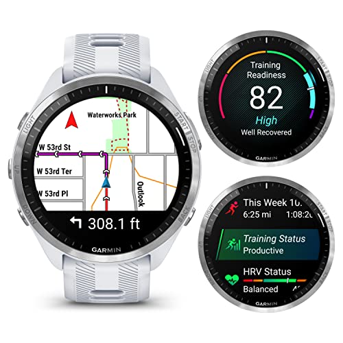 Wearable4U - Garmin Forerunner 965 Premium GPS Running and Triathlon 47mm Smartwatch with AMOLED Touchscreen Display, Tita...
