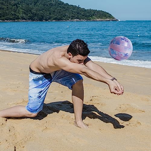 PECOGO Volleyball Size 5 PU Leather Soft Indoor Outdoor Volleyballs Sports Training Game Play Ball for Beginner, Teenager,...