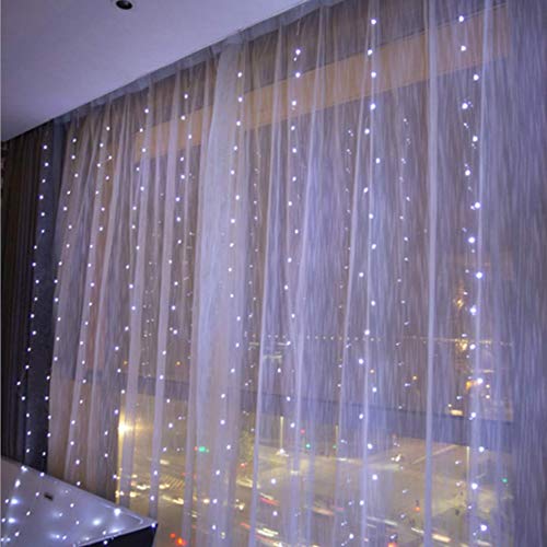Honche Led Curtain String Lights with Remote for Bedroom Wedding Party Festive Season Propose Marriage Window Christmas De...