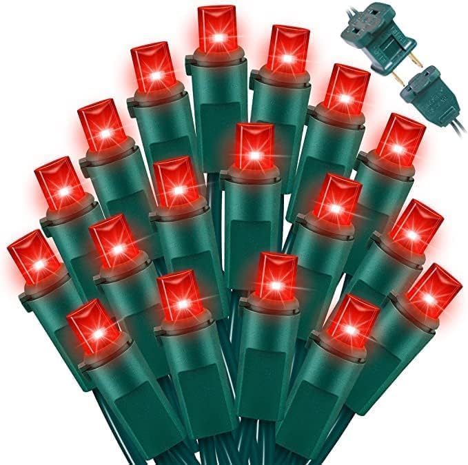 60 Count Red -String Lights - LED Christmas Lights, Mini led Lights for Indoor Outdoor Home Holiday Party Wedding Independence Day Decoration
