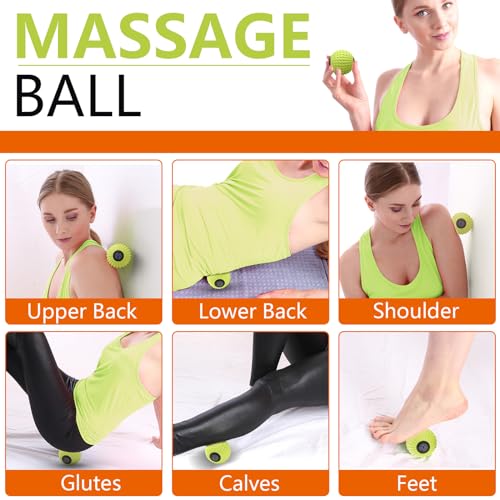 MURLIEN Massage Roller Ball, Deep Tissue Massager for Myofascial Release, Mobility Ball for Exercise and Workout Recovery,...