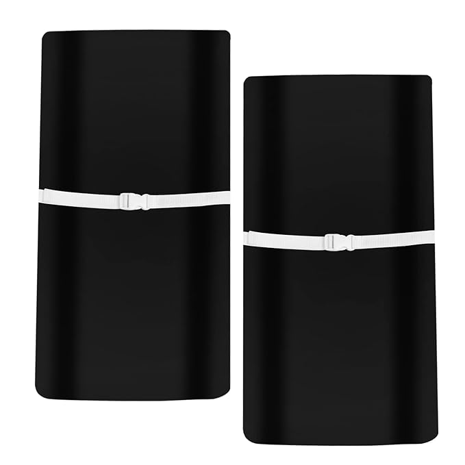 PHF Baby Changing Pad Covers for Boys Girls, 2 Pack Ultra Soft Breathable Microfiber Changing Pad Table Sheets for Most Baby Changing Pads, Black & Black