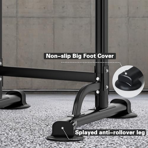 soges Power Tower Pull Up Bar Station, Free Standing Pull Up Rack Dip Station for Home Gym, Height Adjustable Home Strengt...