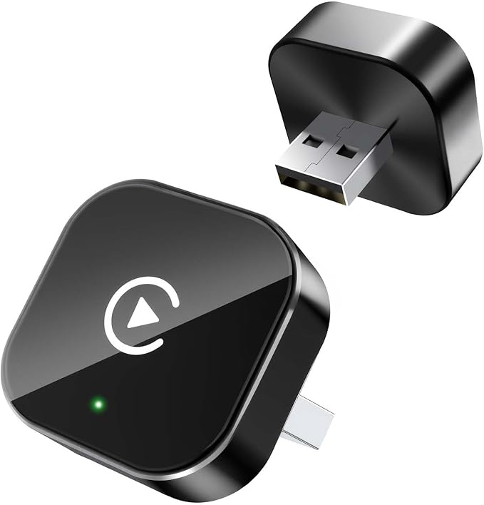 Yizro Wireless CarPlay Adapter for Apple iPhone & Android, 2-in-1 Adapter Convert Wired to Wireless Dongle