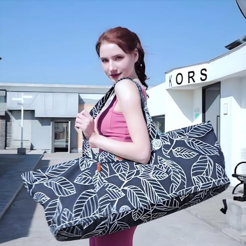 ELENTURE Large Yoga Mat Bag for Women Men, Travel Gym Bag for Pilates Office Beach Workout, Yoga Mat Tote Carrier with Mat...