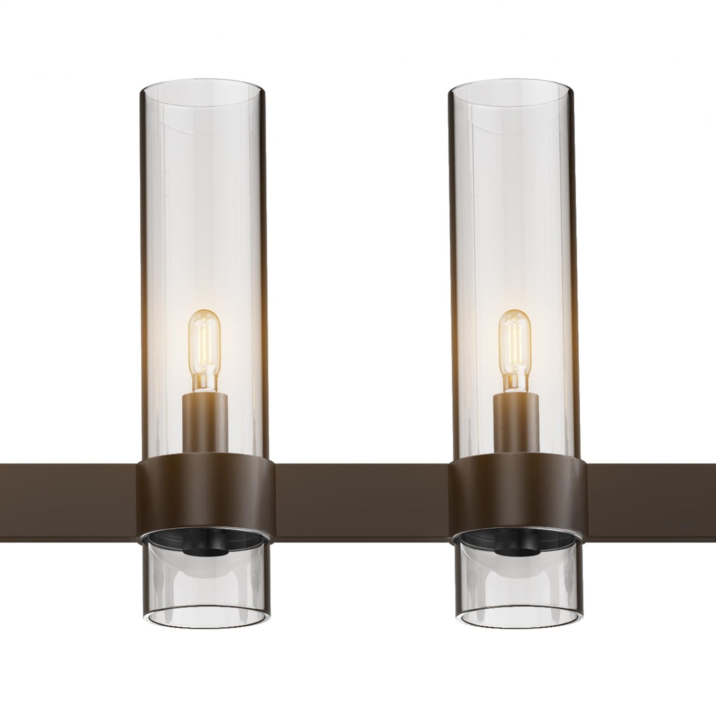 Yiosi Black Kitchen Island Lighting- 7-Light Linear Chandelier  Adjustable 47 Modern Farmhouse Rectangle Pendant Light Fixtures  Dining Room  Bedroom