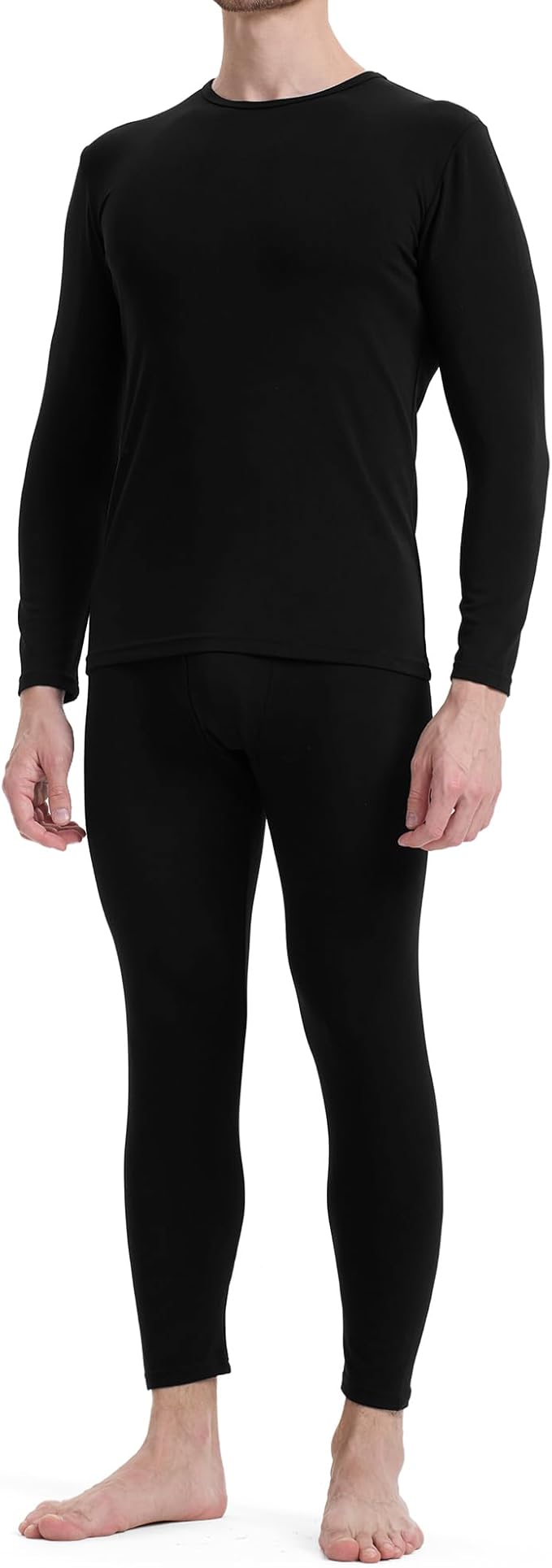 BAMBOO COOL BlazeBoo Men's Thermal Underwear with Soft Fleece Lined Base Layer Cold Weather Top Bottom Gift Set
