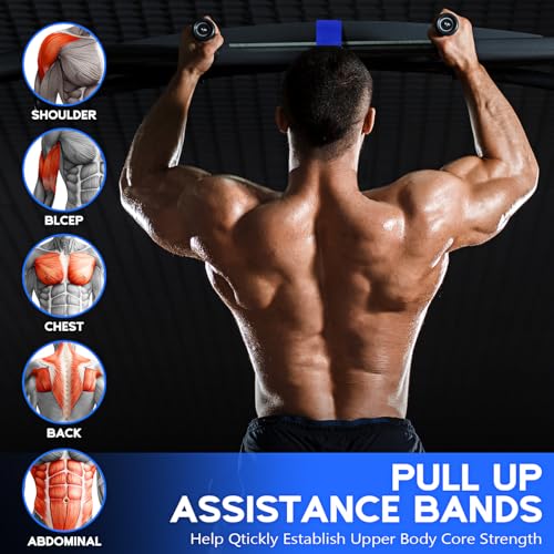 HOXWC Pull Up Assistance Bands, Adjustable Heavy Duty Resistance Band for Pull Up, 3 Pull Up Bands, Comfortable Fabric Fee...