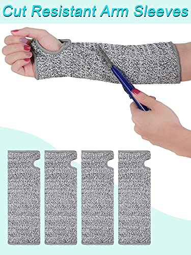 SATINIOR Cut Resistant Sleeves Protective Arm Sleeves Safety Arms Protection Sleeves with Thumb Hole for Garden Kitchen