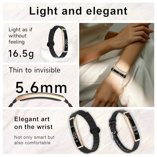 Efolen Smart Bracelet for Women,Ultralight Fitness Tracker Smart Wristband with Heart Rate/Blood Oxygen/Sleep Monitor/Pedo...