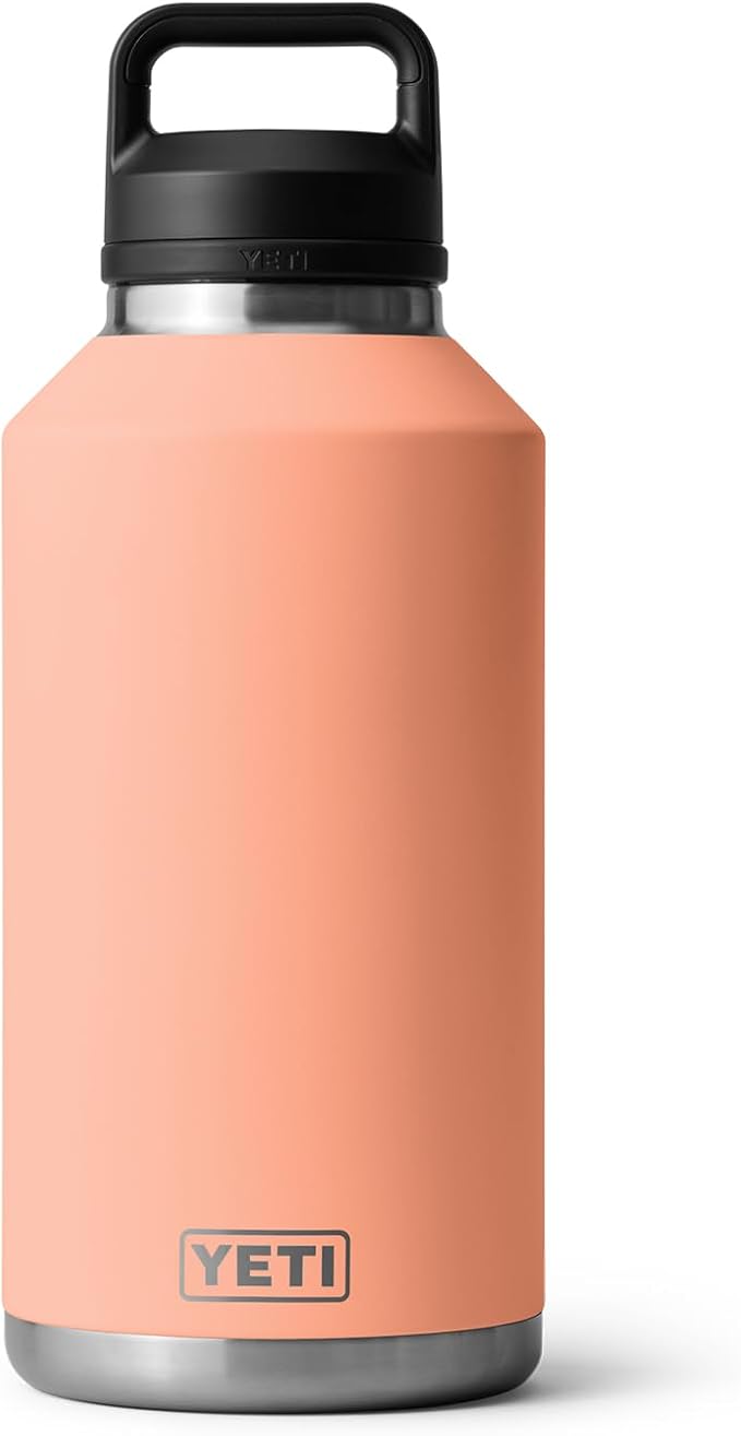 YETI Rambler 64 oz Bottle, Vacuum Insulated, Leakproof, Stainless Steel with Chug Cap, Low Country Peach