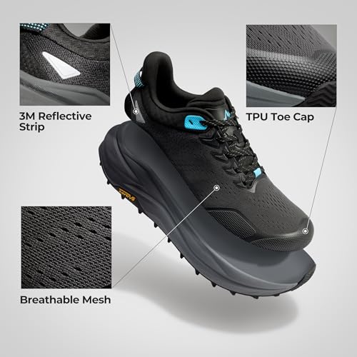 NORTIV 8 Men's Wide Toe Box Trail Running Shoes Cushion Walking Barefoot Tennis Workout Gym Cross Training Shoe Fashion Sn...