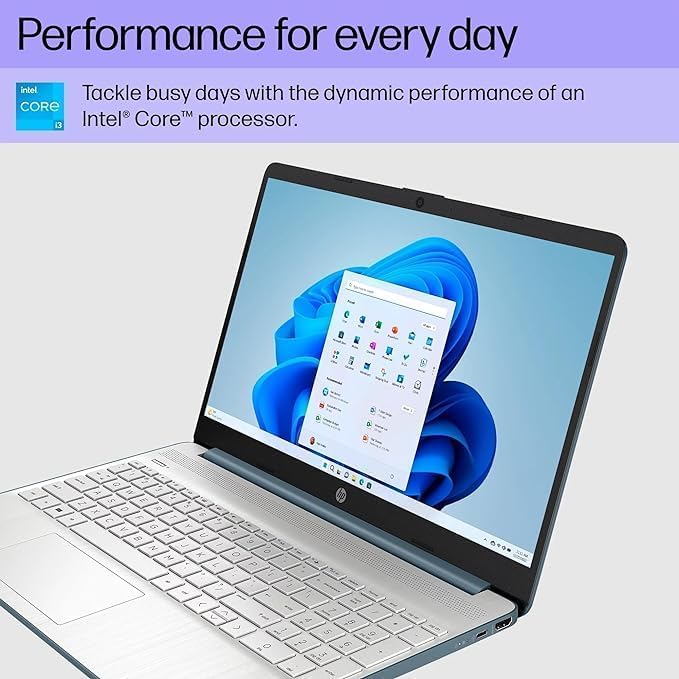 Hp 15.6 Portable Laptop, Hd Display, Intel Quad-Core Processor, 16Gb Ram, 128Gb Storage, Wi-Fi 6, Webcam, Hdmi, Numeric Keypad,