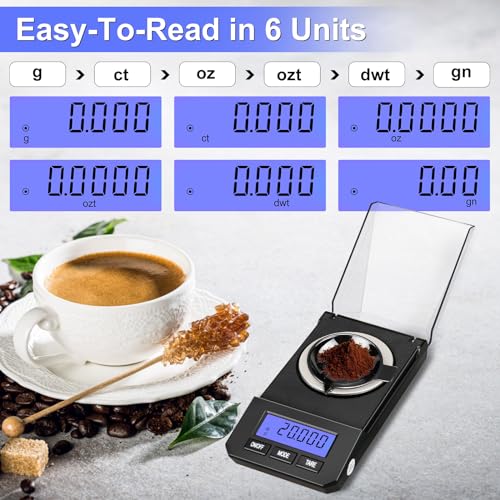 Milligram Scale 50g/0.001g High Precision Mg Scale, Portable Jewelry Scale .001 Gram Accuracy, Powder Scale, Digital Milig...