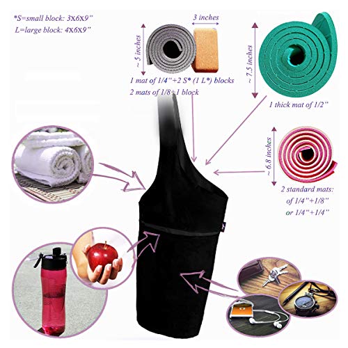 Zenifit Yoga Mat Bag – Versatile Yoga Bag with Mat Straps & Storage Pockets, Holds Yoga & Pilates Mats, Lightweight & Durable