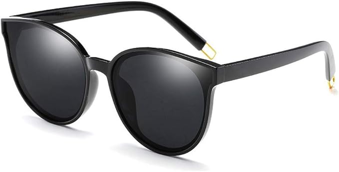 Polarized Oversized Sunglasses for Women Men Trendy Cateye Sun Glassses Retro Large Frame Shades Black