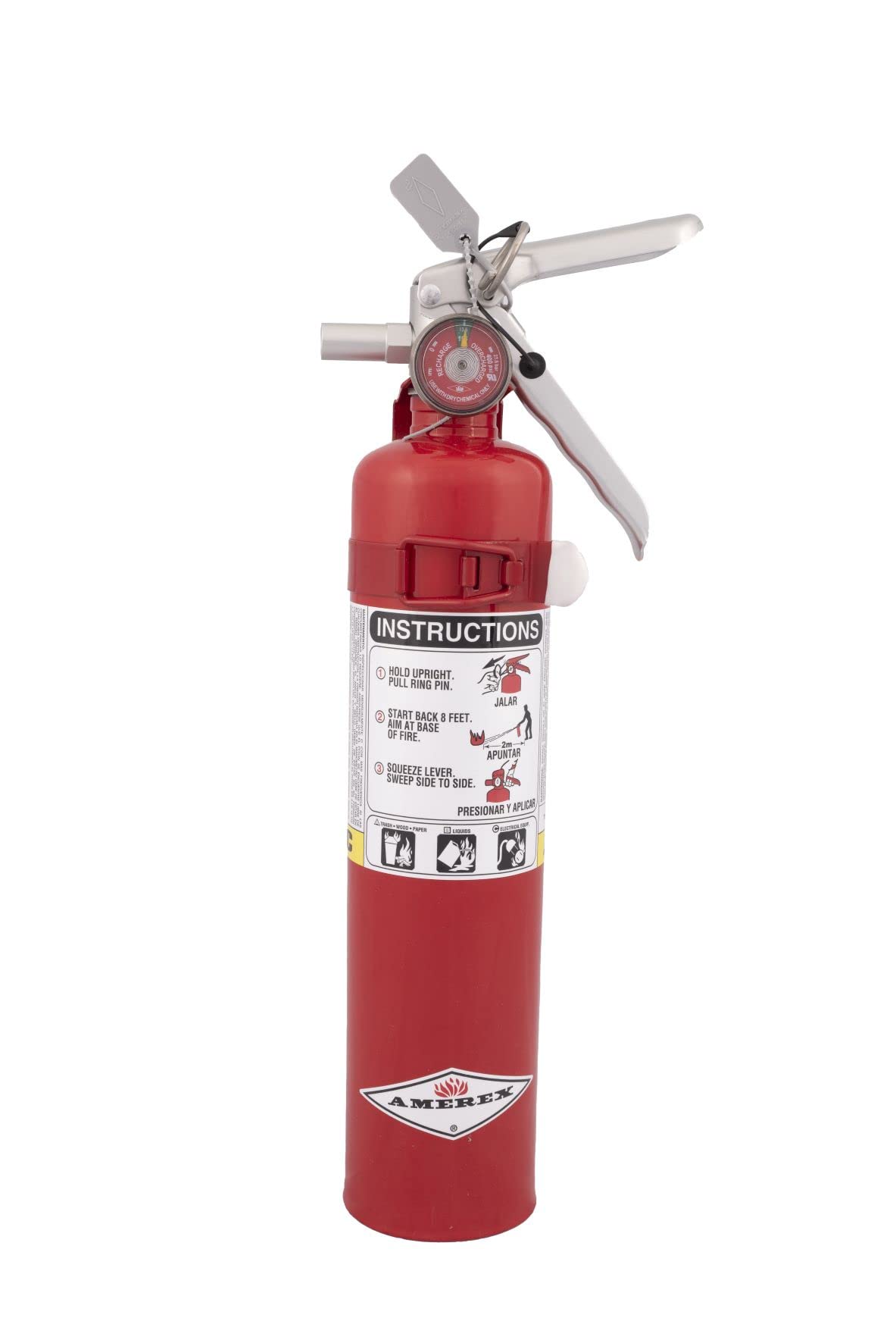 Amerex B417T 2.5 lbs ABC Dry Chemical Fire Extinguisher with Wall Bracket