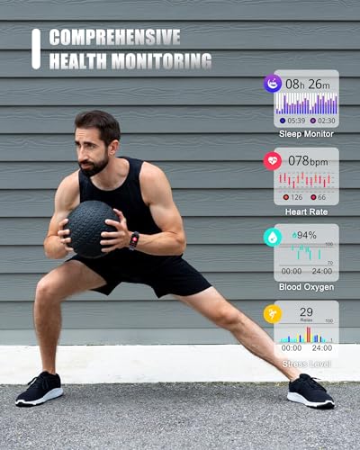 Fitness Tracker, Smart Watch for Women Men with 24/7 Heart Rate/Blood Pressure/Blood Oxygen Monitor,Sleep Tracker,Step & C...