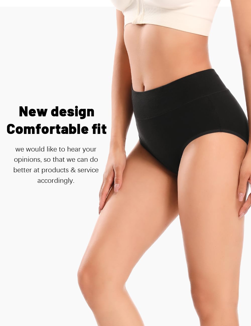 Molasus Incontinence Underwear for Women, High Absorbency, Period Leakproof, 3 Pack, Black, 3X-Large