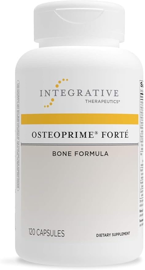 Integrative Therapeutics Osteoprime Forte - Bone Health Support with 5 Types of Calcium* - Dietary Supplement with Magnesium, Zinc, and Vitamin C, D & B12 - Gluten Free & Dairy Free - 120 Capsules