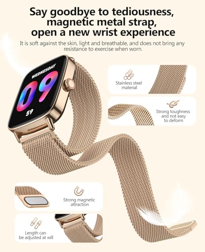 SOUYIE Smart Watch for Women Men, 1.85" AI Voice Smartwatch, 24/7 Heart Rate Monitor, Stress/SpO2/Sleep Tracker, IP68 Wate...