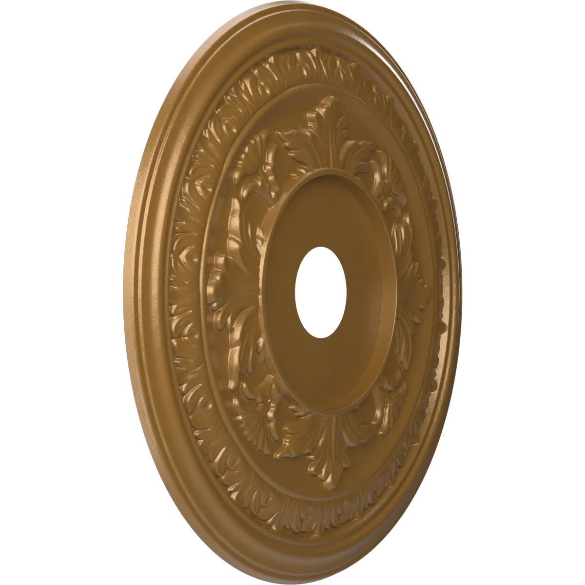 Ekena Millwork Cmp22Bacgh Baltimore Thermoformed Pvc Ceiling Medallion (Fits Canopies Up To 7 3/4), 22Od X 3 1/2Id X 1P, Metalli