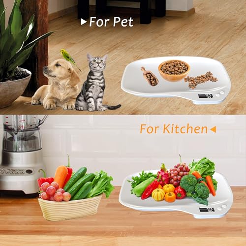 HMRCYTE Small Animal Digital Scale, Pet Scale with LCD Display, Puppy Scale, Electronic Kitchen Food Scale, (Max 33lbs),14...