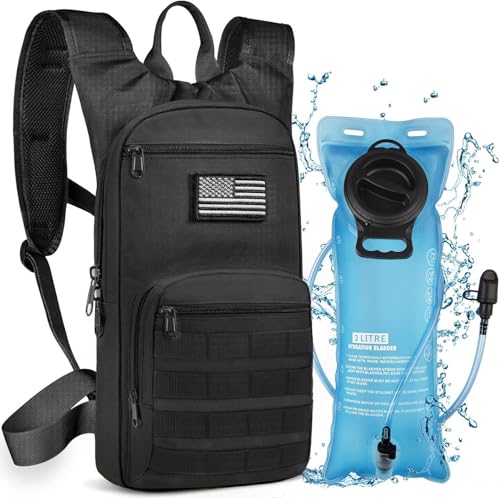 NOOLA 3L Hydration Backpack, Water Backpack with TPU Water Bladder, Tactical Hydration Pack for Men Women, Molle Water Bac...