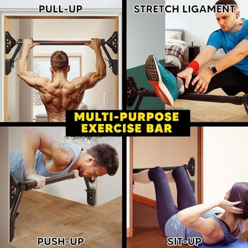 Pull Up Bar/Chin up bar Upper Body Workout Bar, Super load-bearing: Dual Security Locking, Two-way Support Fitness Strengt...