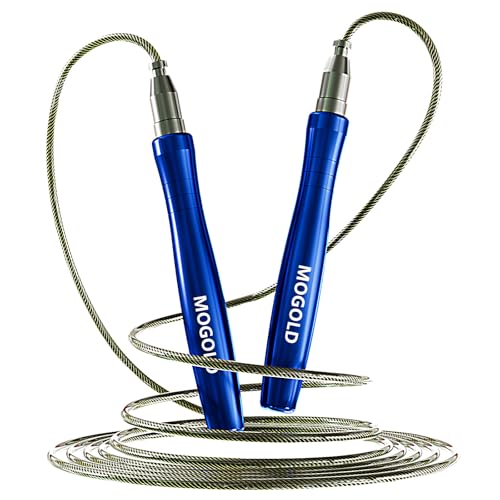 Mogold Speed Ropes Jump Rope For Men/Women- Premium Quality Tangle-Free - Self-Locking Screw-Free Design - Speed Ropes for...