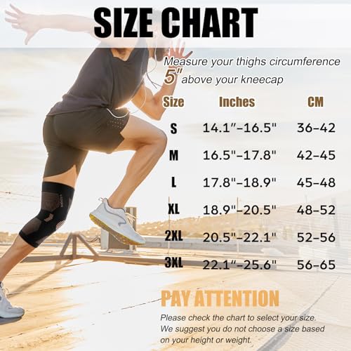 NEENCA Copper Knee Brace for Women and Men, Knee Compression Sleeve for Knee Pain, Arthritis, ACL, Meniscus Tear, Joint Pa...