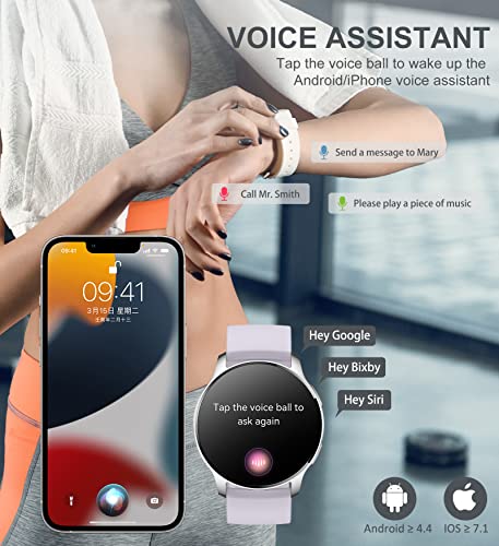 Smart Watch for Women (Answer/Make Call), Fitness Tracker for Android and iOS Phones Waterproof Smartwatch with 1.32" HD F...