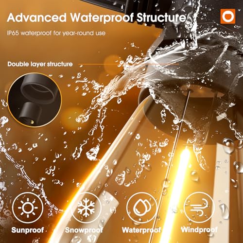 addlon 50FT LED Outdoor String Lights with Edison Shatterproof Bulbs, Weatherproof Strand, Commercial Grade Patio Lights, ...