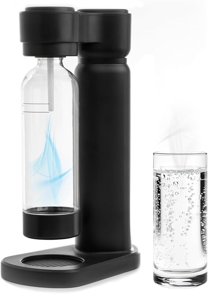 Carbonated Water Maker – Portable Manual Soda Maker for Sparkling Water & Fizzy Drinks – No Electricity, CO₂ Cylinder Not Included – Iceless Soda Machine for Home & Kitchen