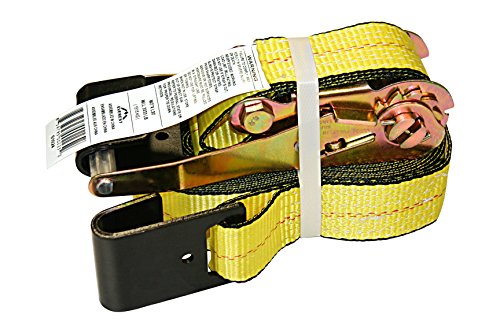 Everest - S1022 Premium Ratchet Tie Down 1 PK 2 IN. X 27 FT 3333 LBS. Working Load 10000 LBS. Break Strength Flat-Hook Car...